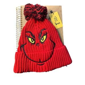 NWT The Grinch Kids Beanie Hat Winter Toboggan Christmas‎ Dr. Seuss Green Red